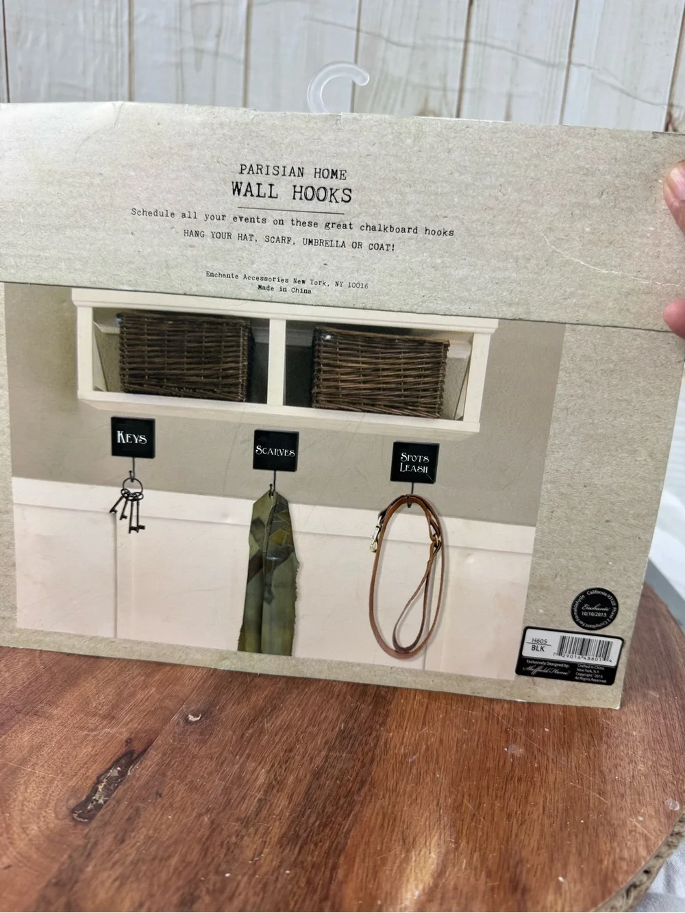 Parisian Works Beige and Brown Wall Hooks Display